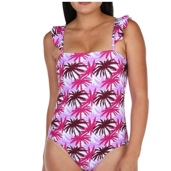 Jones New York one piece ruffle strap bathing suit - Picture 1 of 4